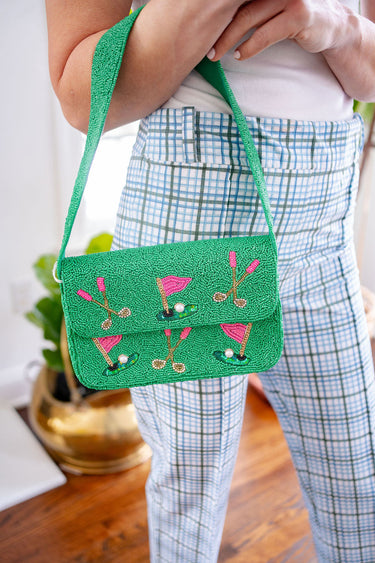 Golf Beaded Shoulder Bag