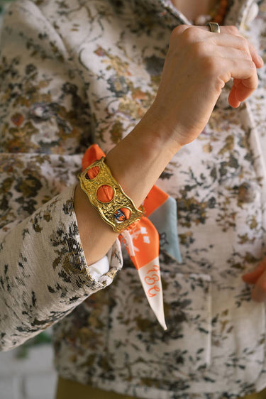 Scalloped Scarf Cuff - Wren