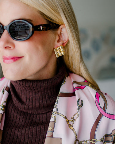 Ava - Statement Stud Earring - 18k Plated - Lisi Lerch