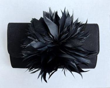 Avery Clutch - Black - Feather - Lisi Lerch