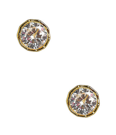 Bamboo Baby Bezel Stud - 18k Gold Plated - Lisi Lerch