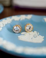 Bamboo Large Bezel Stud - 18k Gold Plated - Lisi Lerch