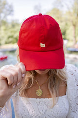Baseball Hat - Gold Flag Charm - Lisi Lerch