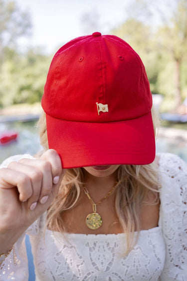 Baseball Hat - Gold Flag Charm - Lisi Lerch