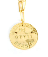 Beach Tag Charm Necklace – 18k Gold Plated - Lisi Lerch