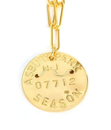 Beach Tag Charm Necklace – 18k Gold Plated - Lisi Lerch