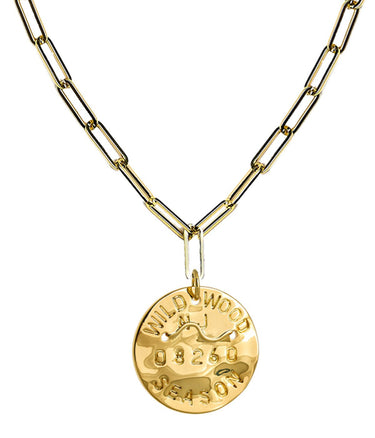 Beach Tag Charm Necklace – 18k Gold Plated - Lisi Lerch