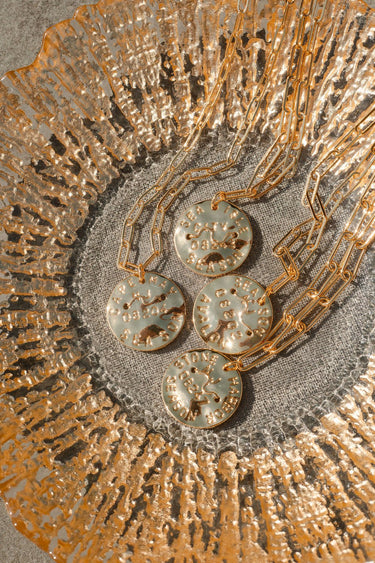 Beach Tag Charm Necklace – 18k Gold Plated - Lisi Lerch