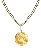 Beach Tag Charm Necklace – 18k Gold Plated - Lisi Lerch