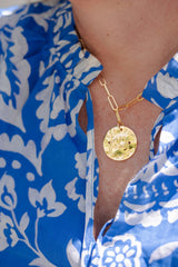 Beach Tag Charm Necklace – 18k Gold Plated - Lisi Lerch