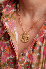 Beach Tag Charm Necklace – 18k Gold Plated - Lisi Lerch