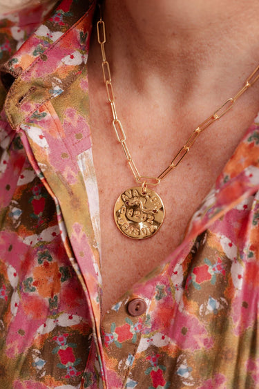 Beach Tag Charm Necklace – 18k Gold Plated - Lisi Lerch