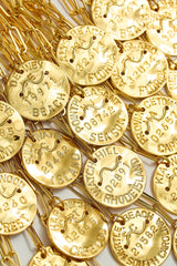 Beach Tag Charm Necklace – 18k Gold Plated - Lisi Lerch