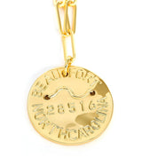 Beach Tag Charm Necklace – 18k Gold Plated - Lisi Lerch