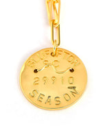 Beach Tag Charm Necklace – 18k Gold Plated - Lisi Lerch