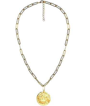 Beach Tag Charm Necklace – 18k Gold Plated - Lisi Lerch