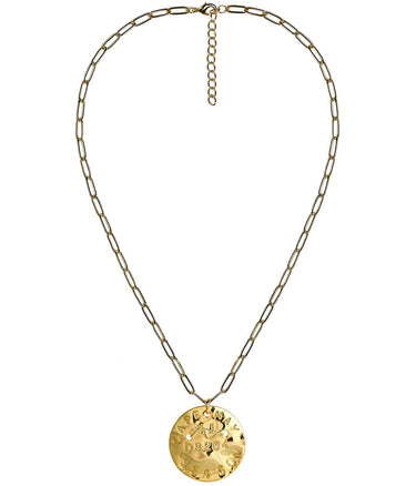 Beach Tag Charm Necklace – 18k Gold Plated - Lisi Lerch