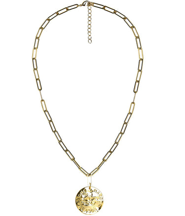 Beach Tag Charm Necklace – 18k Gold Plated - Lisi Lerch