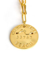 Beach Tag Charm Necklace – 18k Gold Plated - Lisi Lerch