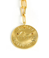 Beach Tag Charm Necklace – 18k Gold Plated - Lisi Lerch