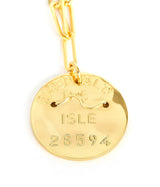 Beach Tag Charm Necklace – 18k Gold Plated - Lisi Lerch