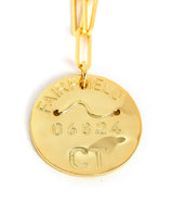 Beach Tag Charm Necklace – 18k Gold Plated - Lisi Lerch