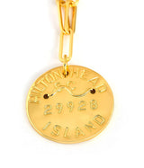Beach Tag Charm Necklace – 18k Gold Plated - Lisi Lerch