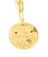 Beach Tag Charm Necklace – 18k Gold Plated - Lisi Lerch
