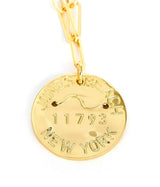 Beach Tag Charm Necklace – 18k Gold Plated - Lisi Lerch