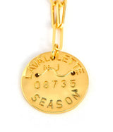Beach Tag Charm Necklace – 18k Gold Plated - Lisi Lerch