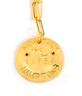 Beach Tag Charm Necklace – 18k Gold Plated - Lisi Lerch