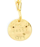 Beach Tag Charm Necklace – 18k Gold Plated - Lisi Lerch