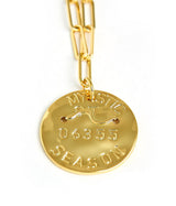 Beach Tag Charm Necklace – 18k Gold Plated - Lisi Lerch