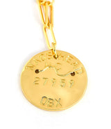 Beach Tag Charm Necklace – 18k Gold Plated - Lisi Lerch