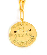 Beach Tag Charm Necklace – 18k Gold Plated - Lisi Lerch