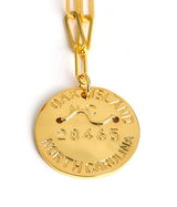 Beach Tag Charm Necklace – 18k Gold Plated - Lisi Lerch