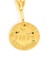 Beach Tag Charm Necklace – 18k Gold Plated - Lisi Lerch