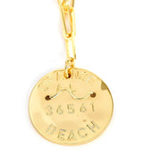 Beach Tag Charm Necklace – 18k Gold Plated - Lisi Lerch