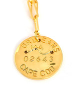 Beach Tag Charm Necklace – 18k Gold Plated - Lisi Lerch