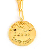 Beach Tag Charm Necklace – 18k Gold Plated - Lisi Lerch