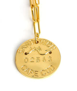 Beach Tag Charm Necklace – 18k Gold Plated - Lisi Lerch