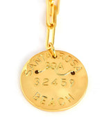 Beach Tag Charm Necklace – 18k Gold Plated - Lisi Lerch