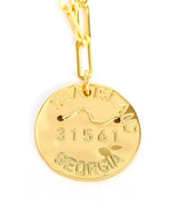 Beach Tag Charm Necklace – 18k Gold Plated - Lisi Lerch