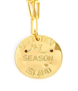 Beach Tag Charm Necklace – 18k Gold Plated - Lisi Lerch