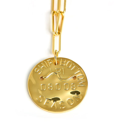 Beach Tag Charm Necklace – 18k Gold Plated - Lisi Lerch