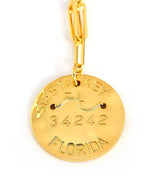 Beach Tag Charm Necklace – 18k Gold Plated - Lisi Lerch