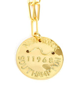 Beach Tag Charm Necklace – 18k Gold Plated - Lisi Lerch