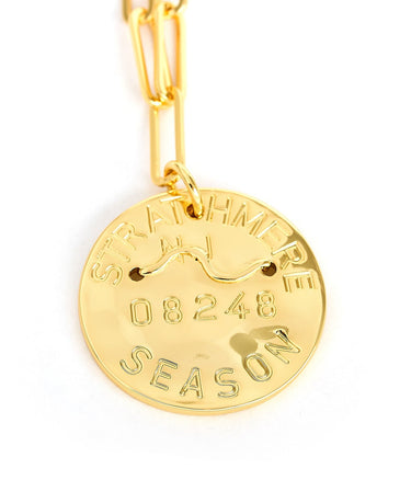 Beach Tag Charm Necklace – 18k Gold Plated - Lisi Lerch