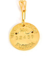 Beach Tag Charm Necklace – 18k Gold Plated - Lisi Lerch