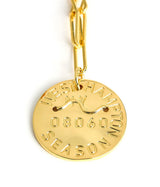 Beach Tag Charm Necklace – 18k Gold Plated - Lisi Lerch